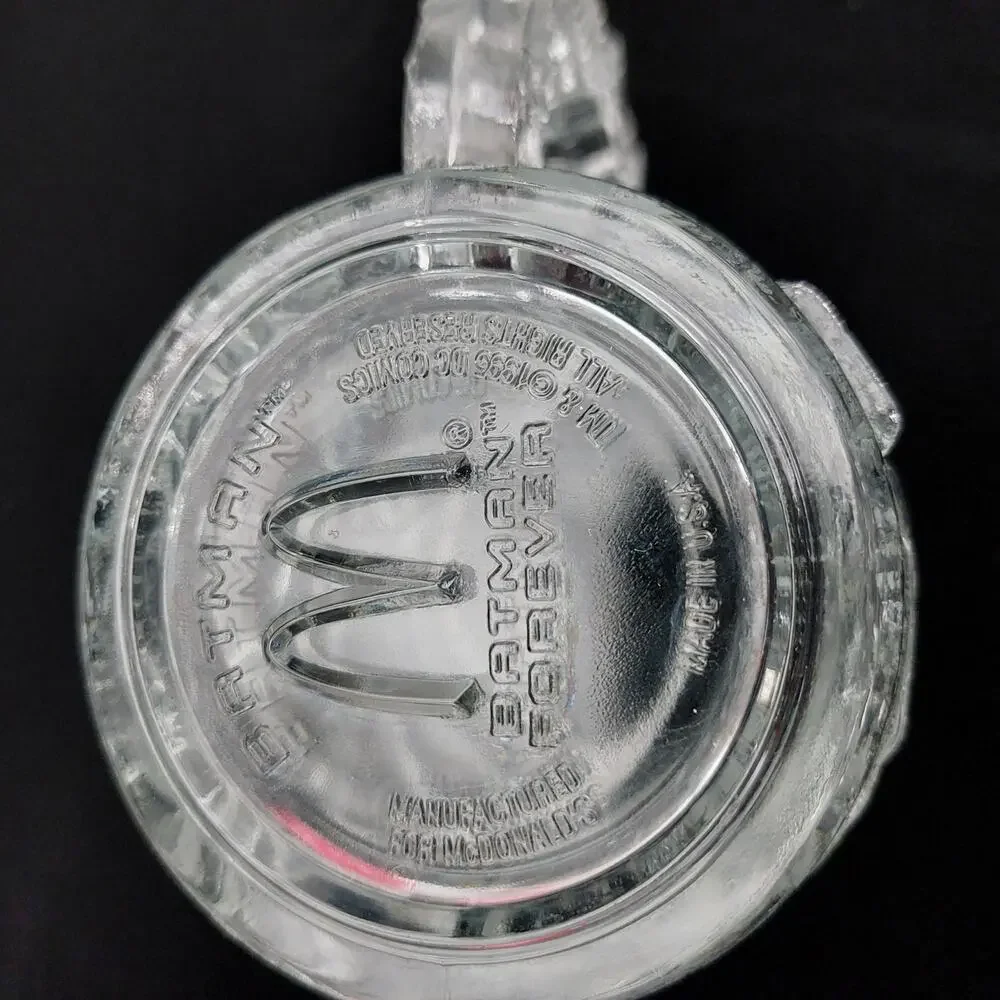 Vintage 1995 McDonalds Batman Forever Glass Mug Cup Movie Promo DC Comics 90s